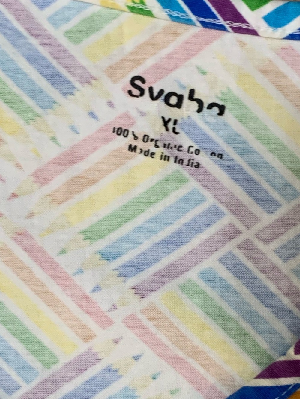 Svaha Rainbow Pencils Organic Cotton Midi Dress short sleeve 2 Pockets Womens XL - Picture 4 of 7